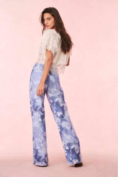 Dessa Floral Wide Leg Jeans