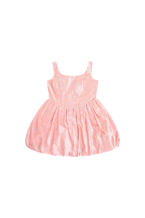 Girls Eilie Velvet Mini Dress