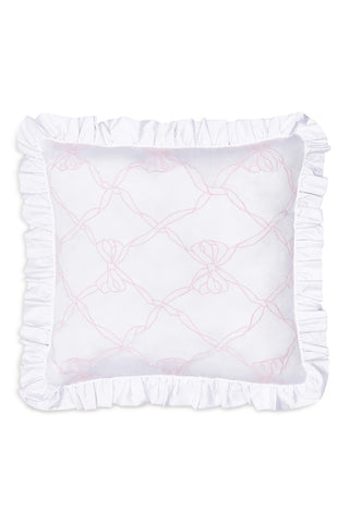 Embroidered Ruffle Euro Pillow