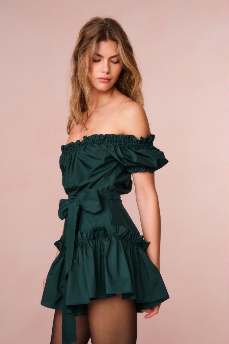 Estine Taffeta Mini Dress