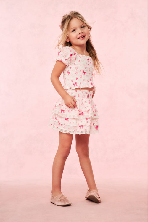 Girls Billie Valentine Ruffle Skirt