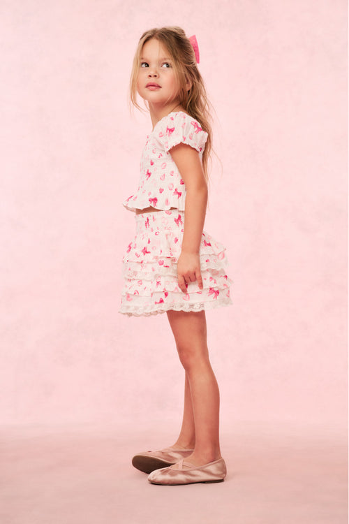 Girls Billie Valentine Ruffle Skirt