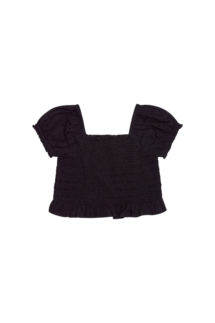 Girls Fabielle Cotton Ruffle Top