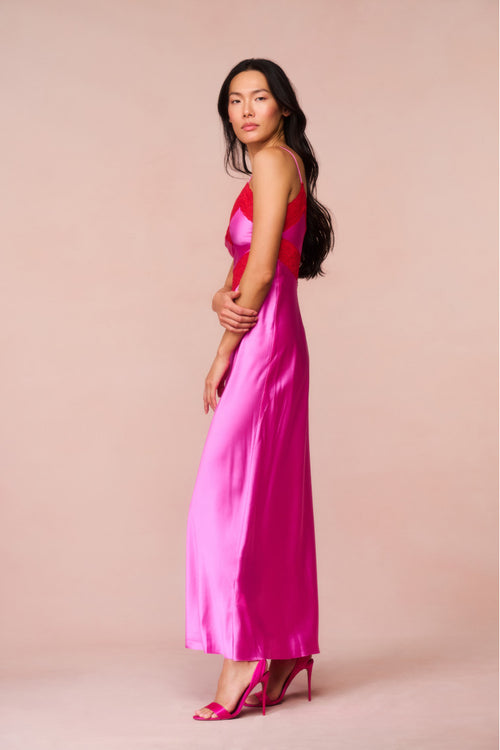 Serita Lace-Trimmed Maxi Dress