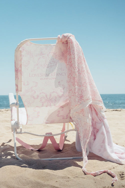 Sunflow x LoveShackFancy Shore Thing Pink Bow Chair