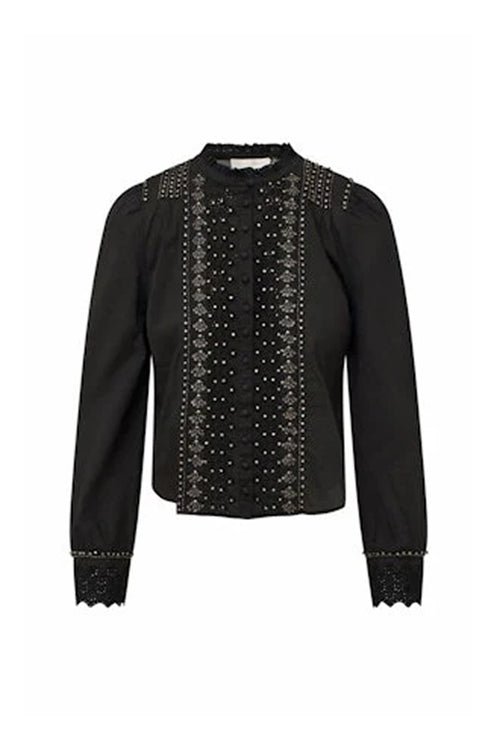 Mildrene Rhinestone-Studded Blouse