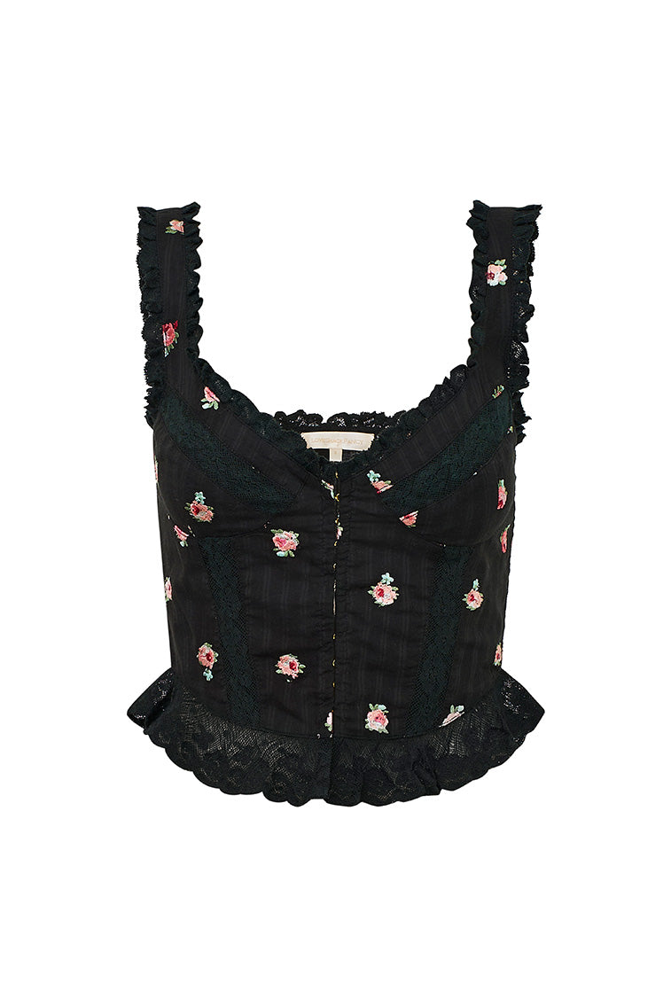 Galette Embroidered Floral Top