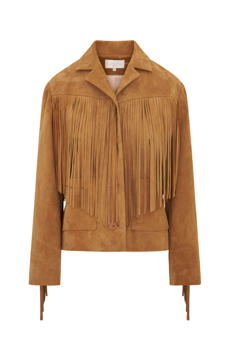 Geraline Suede Fringe Jacket