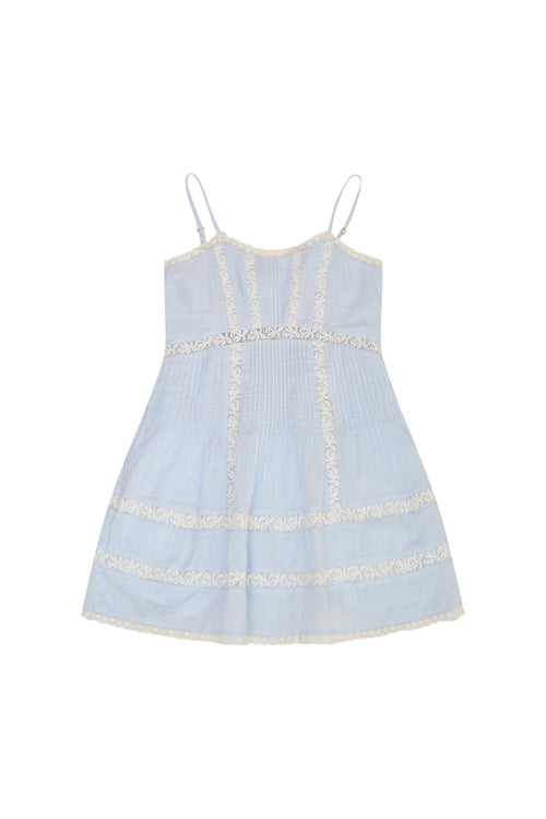 Girls Havrea Cotton Lace-Trimmed Dress