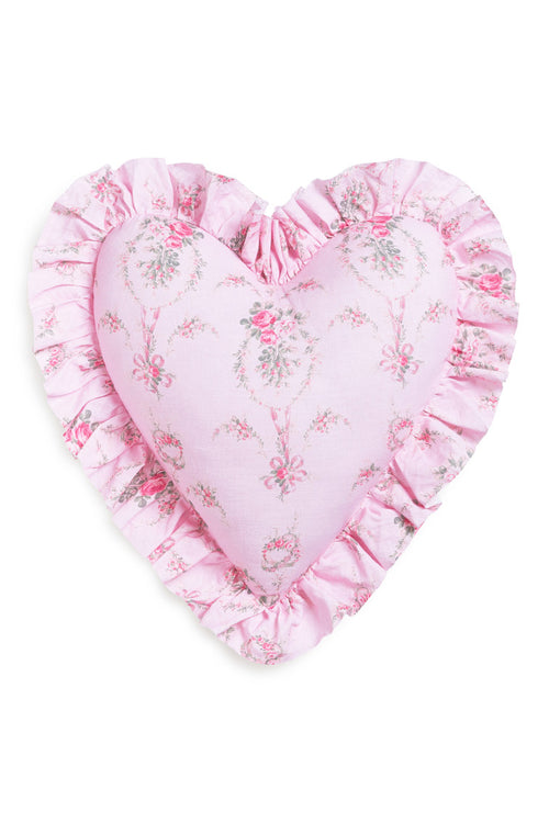 Heart Shape Festive Ruffle Pillow