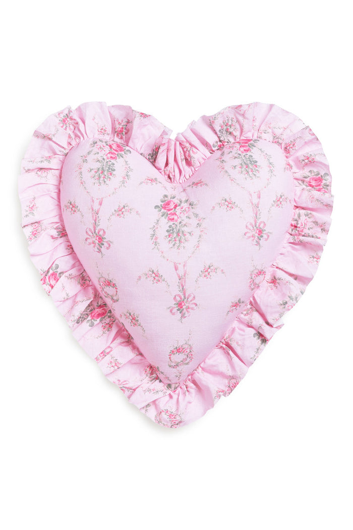 Heart Shape Festive Ruffle Pillow