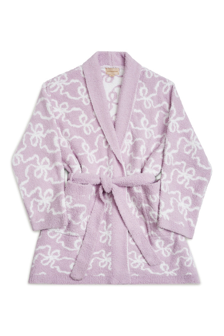 Indie Bow Print Cotton Bath Robe