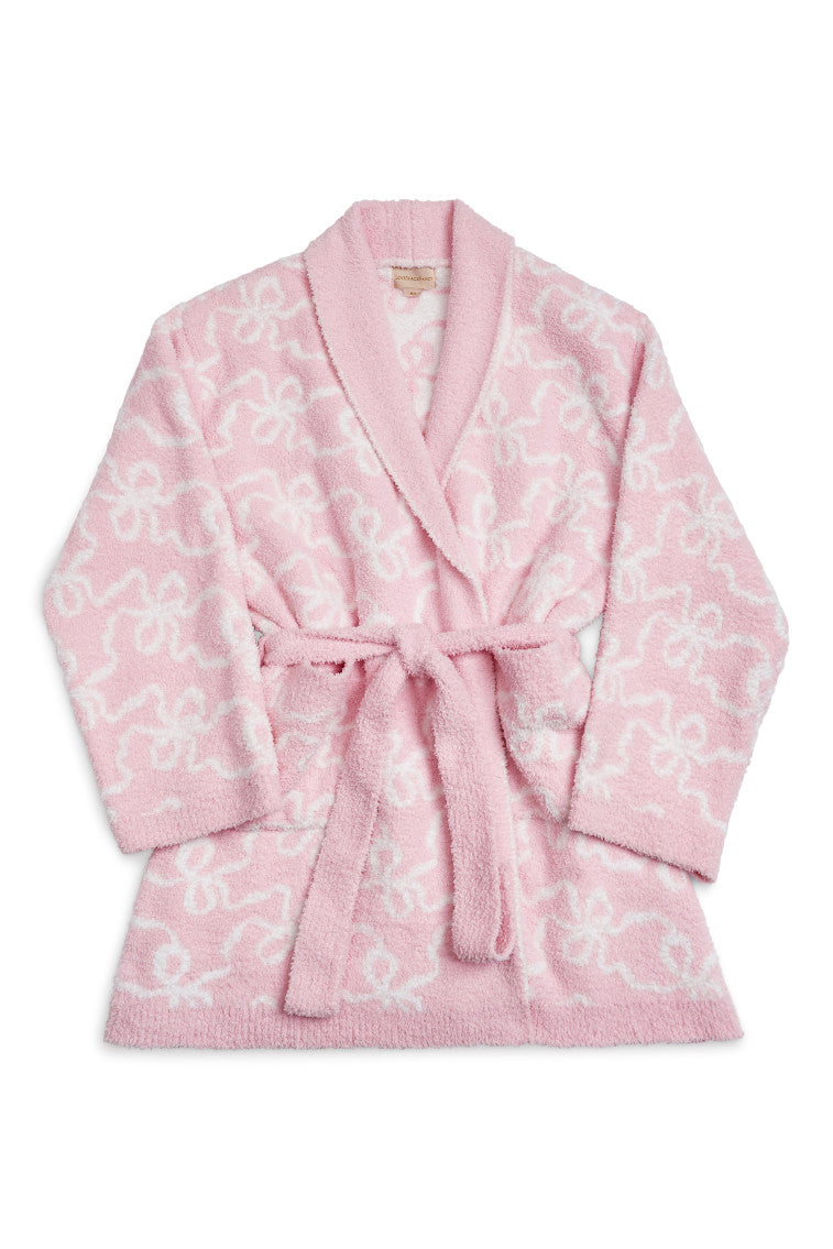 Indie Bow Print Cotton Bath Robe