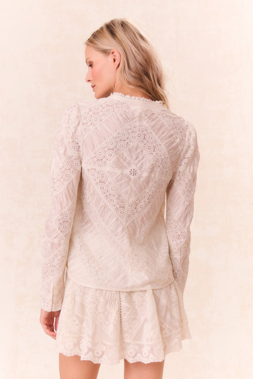 Isaline Button Down Lace Top