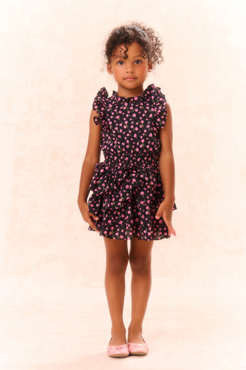 Girls Janelly Cotton Floral Dress