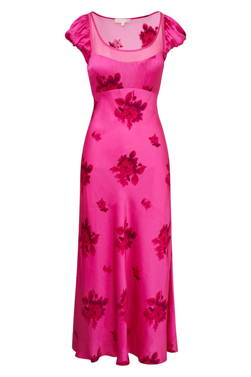 Joelette Floral Satin Maxi Dress