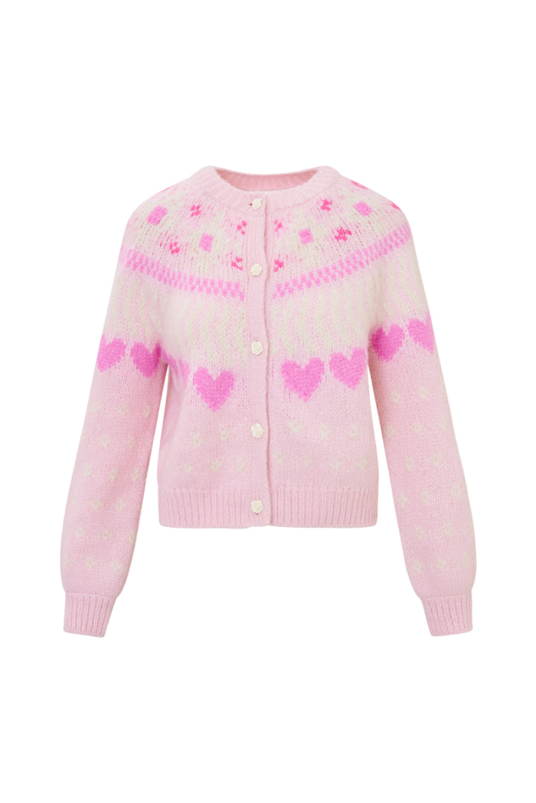 Jamie Re-Edition Alpaca Heart Cardigan