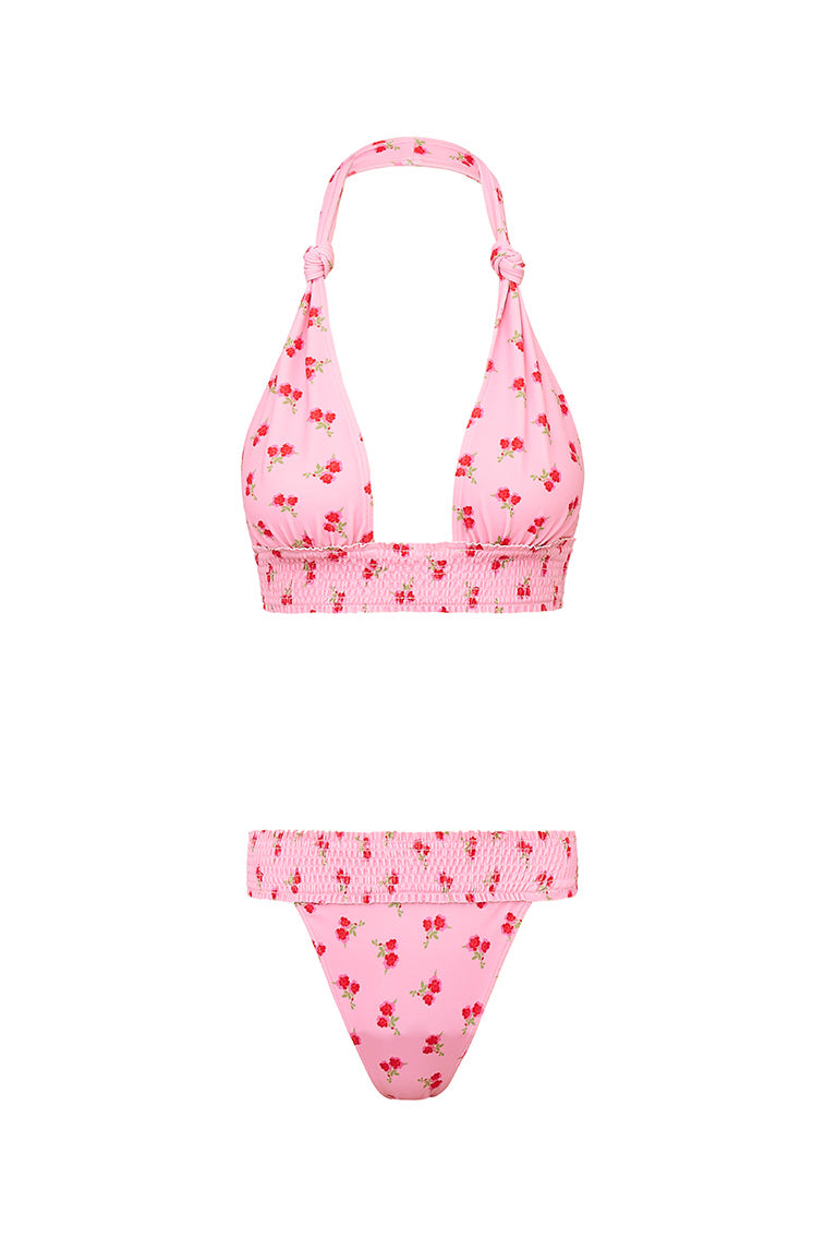 Katya Cherry Halter Bikini Swim Set