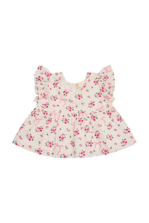 Baby Landri Rose & Bow Top