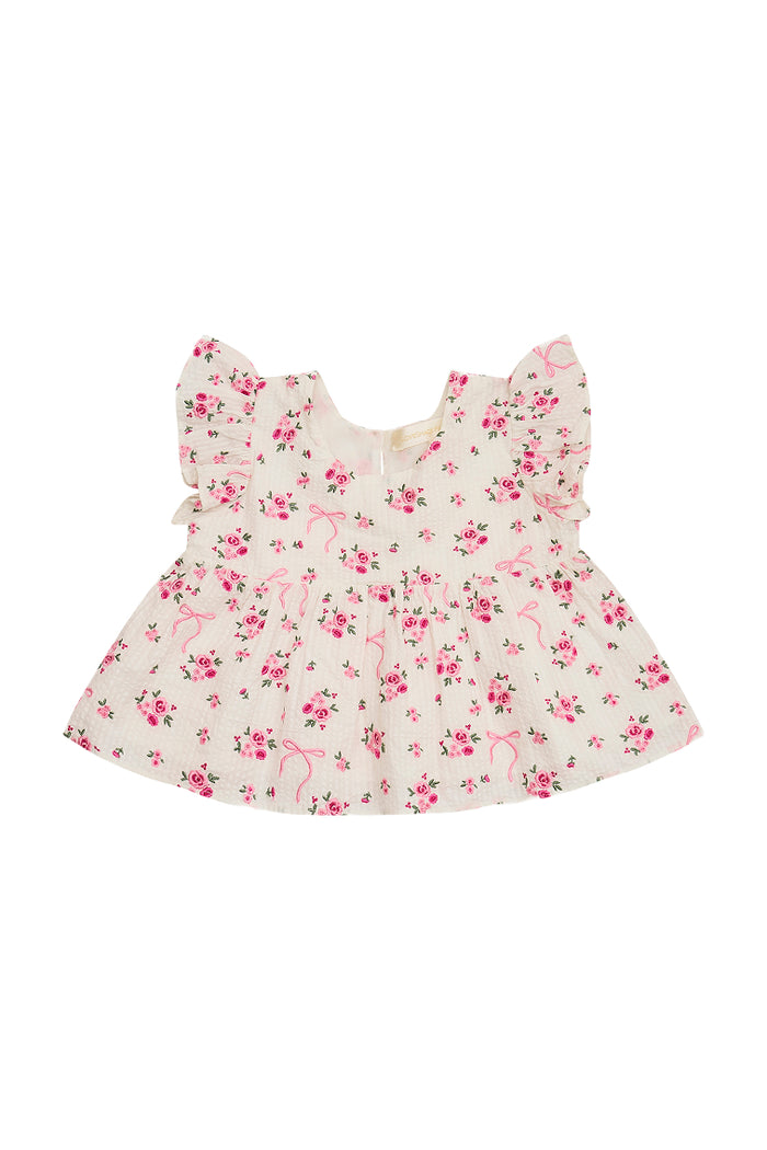 Baby Landri Rose & Bow Top