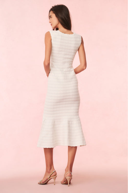 Leigh Pointelle Knit Midi Dress