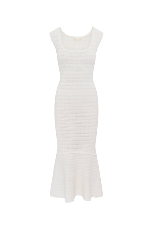 Leigh Pointelle Knit Midi Dress