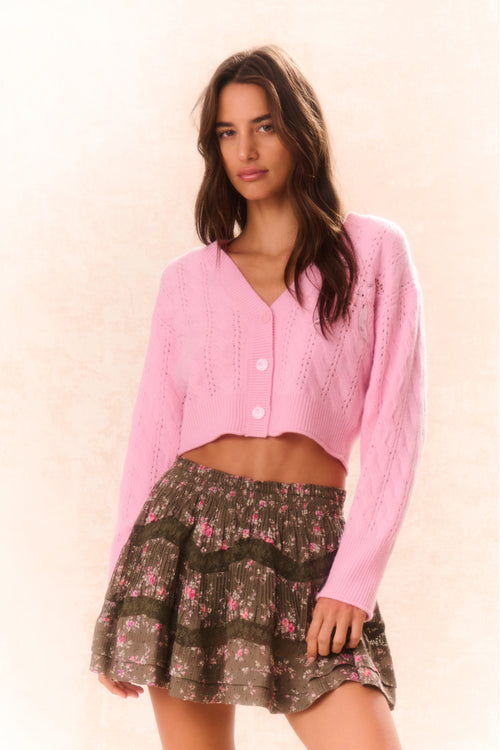 Leota Cropped Wool Cardigan