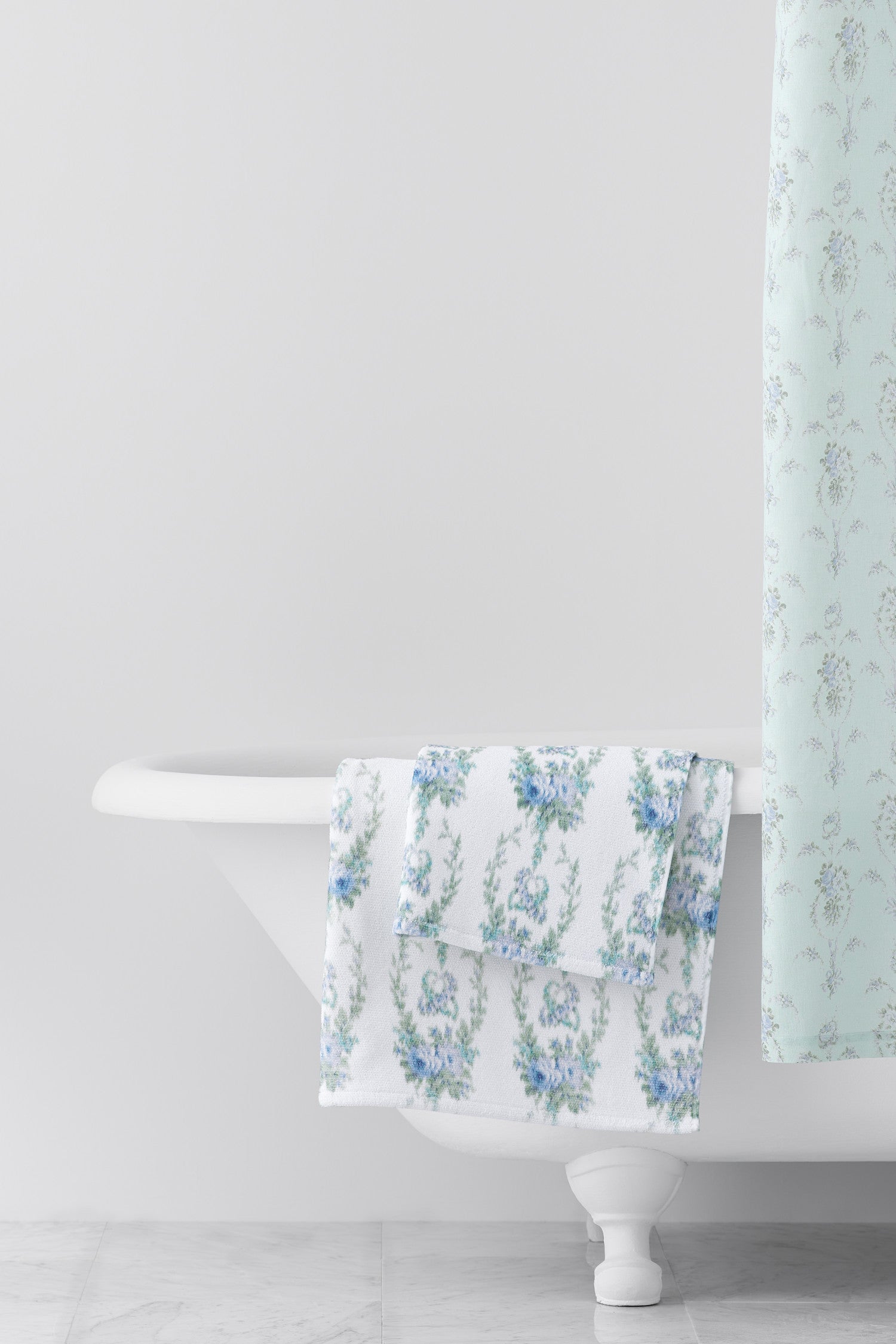 Blue floral hand discount towels