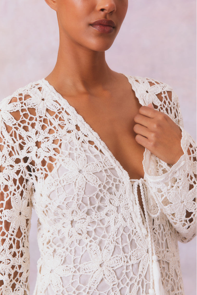 Lorne Cotton Crochet Maxi Dress