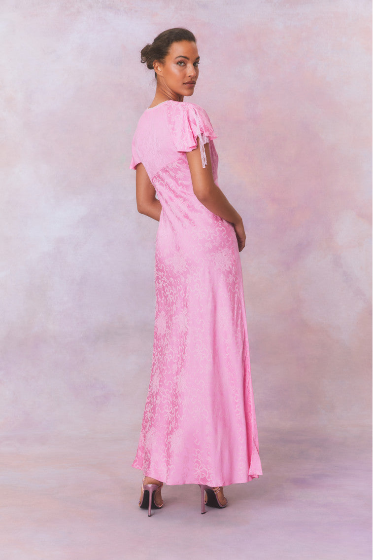 Loulou Jacquard Printed Maxi Dress
