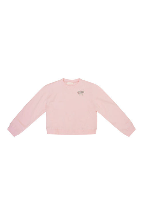 Girls Lumi Crystal Bow Fleece Pullover