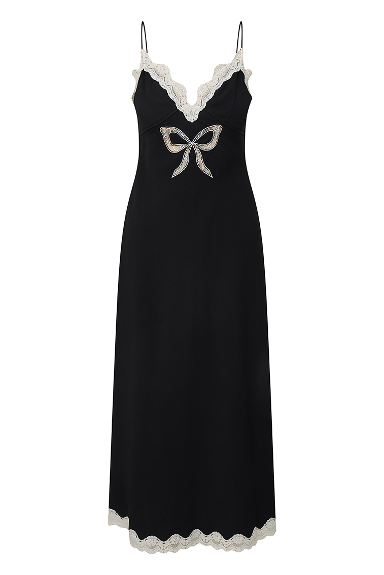 Manuela Bow Slip Maxi Dress