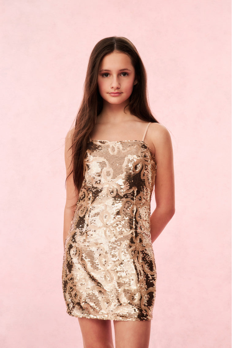 Girls Marin Sequin Mini Dress