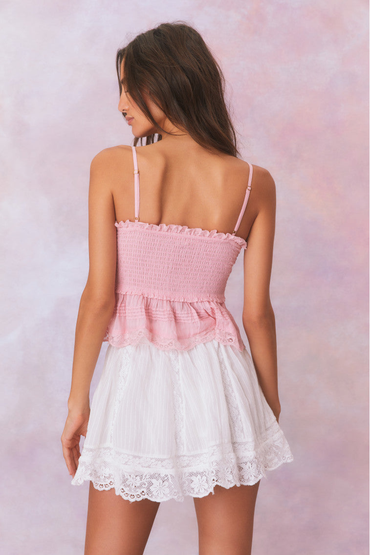 Matera Cotton Stripe Mini Skirt