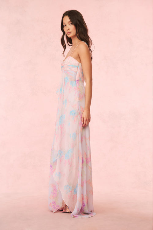 Miu Floral Chiffon Gown