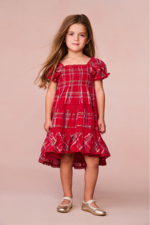 Girls Muriella Tartan Midi Dress