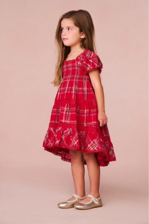 Girls Muriella Tartan Midi Dress