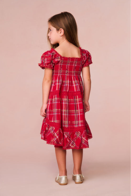 Girls Muriella Tartan Midi Dress