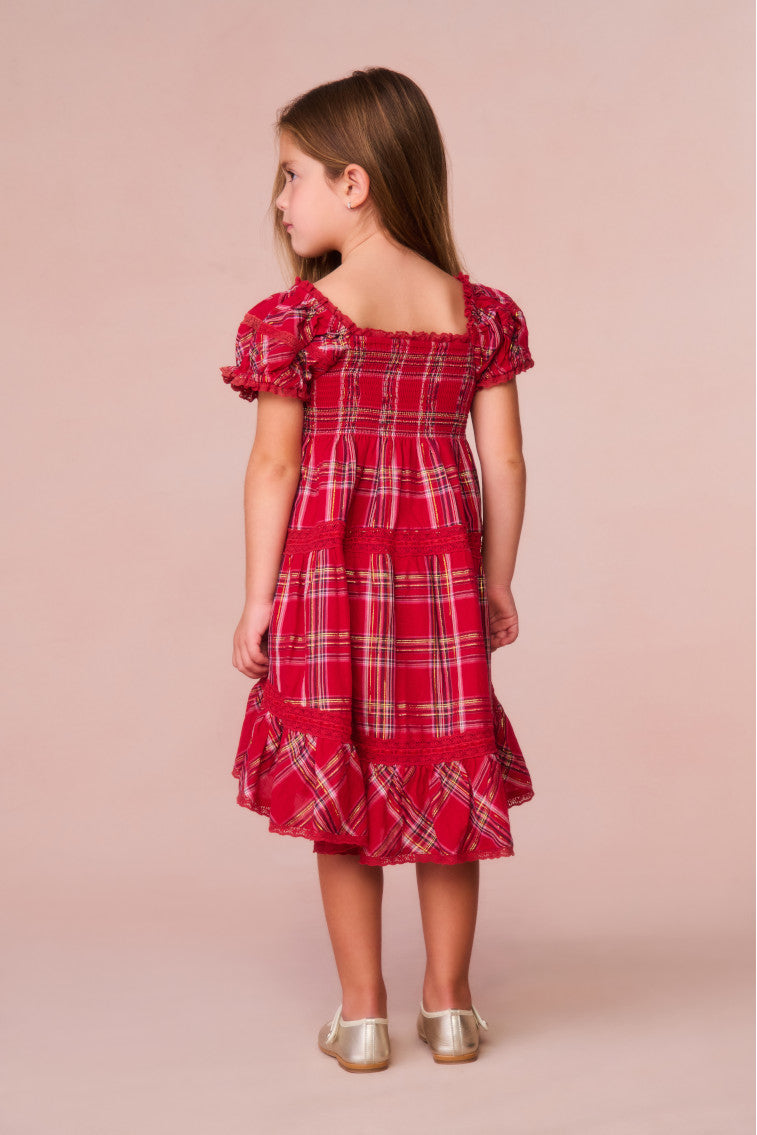 Girls Muriella Tartan Midi Dress