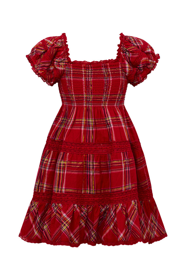 Girls Muriella Tartan Midi Dress