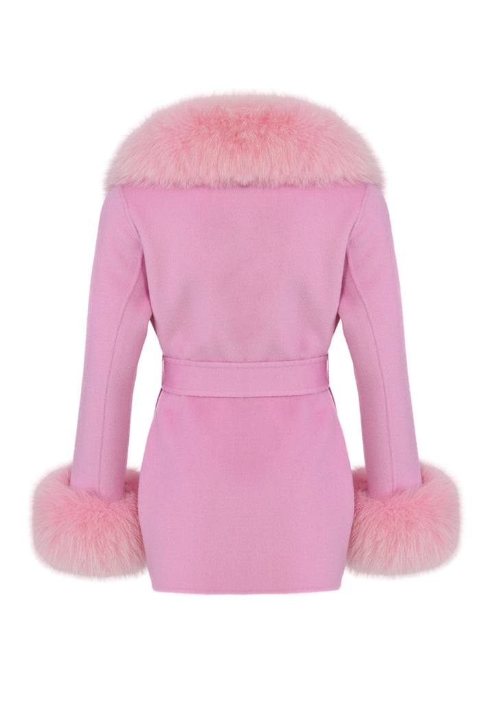 Susanna Chow Girls Mini Jojo Cashmere Fur Coat