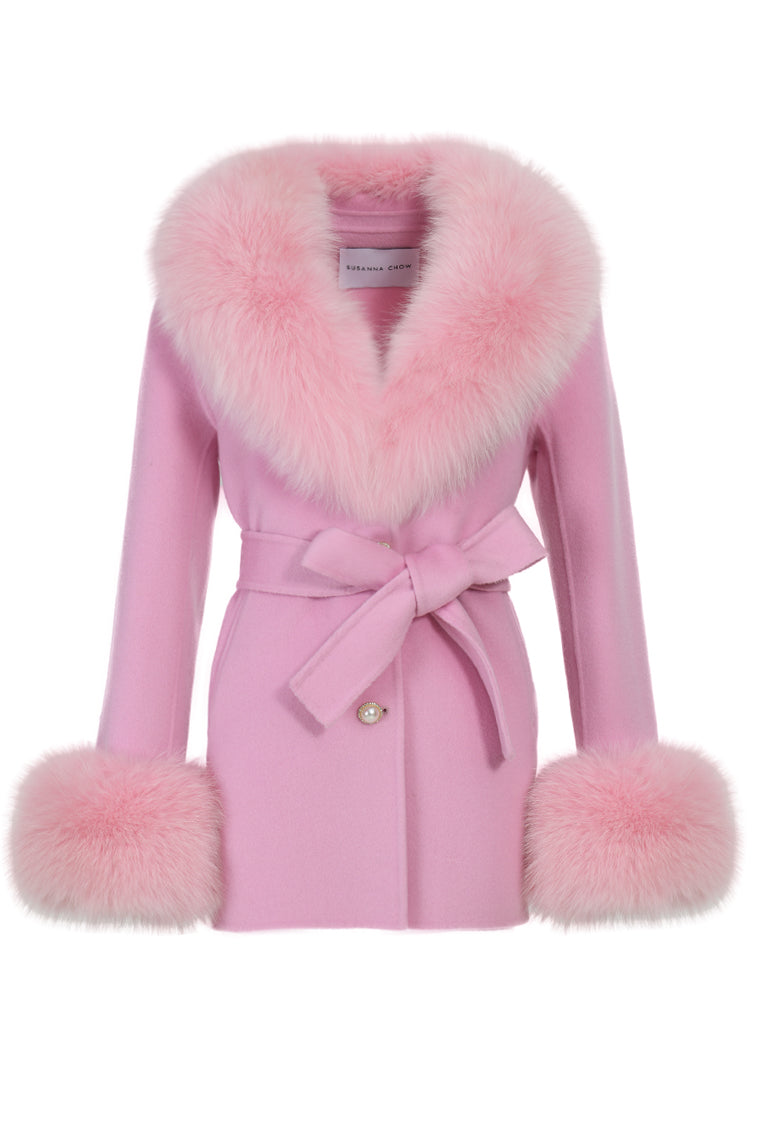 Susanna Chow Girls Mini Jojo Cashmere Fur Coat