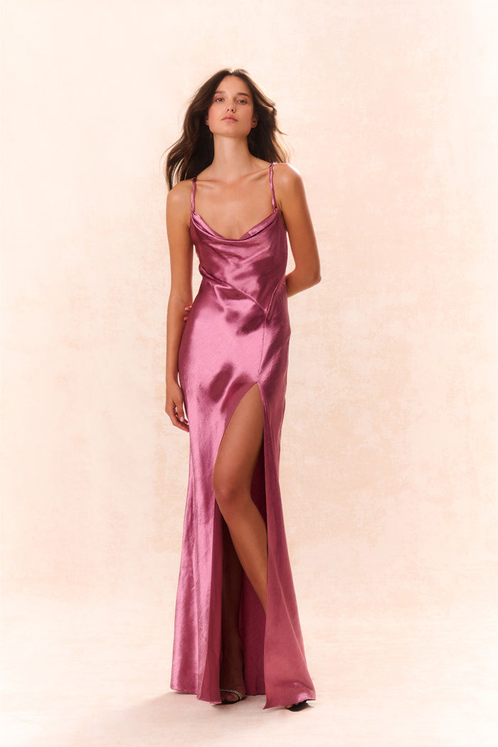 Nadine Satin Maxi Dress