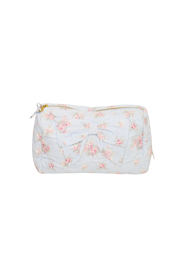 Octavia Blue Floral Cosmetic Bag