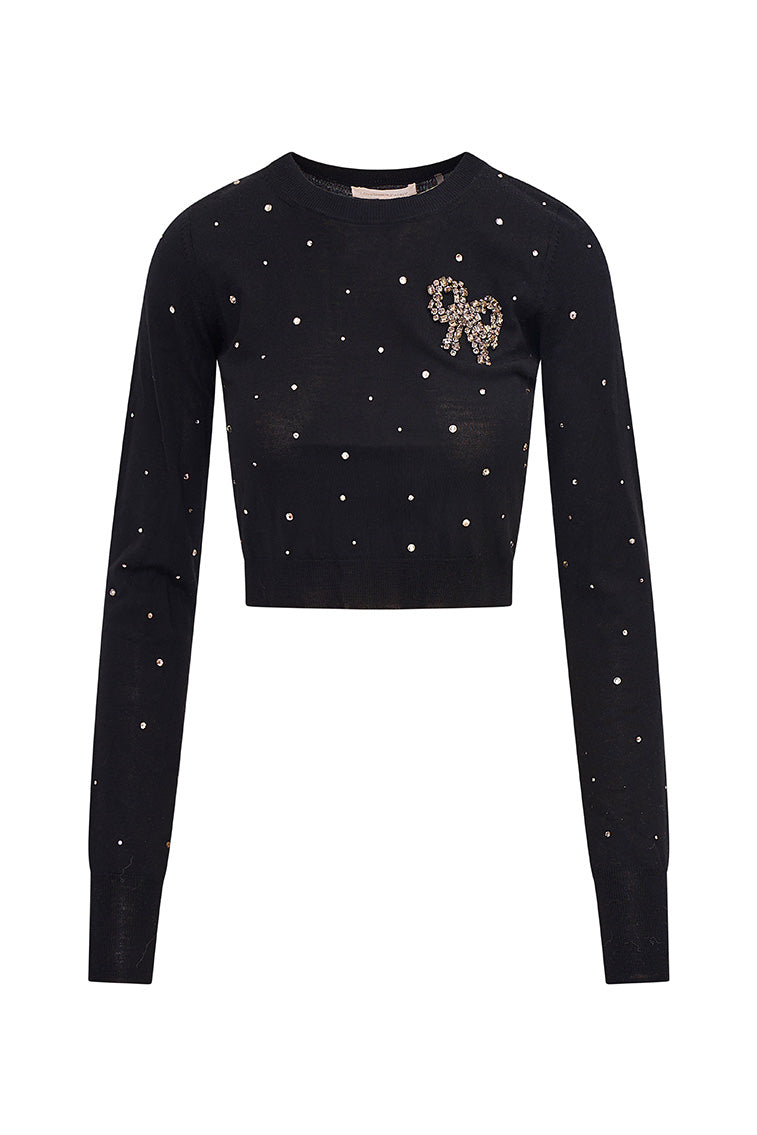 Pammie Embellished Wool Pullover