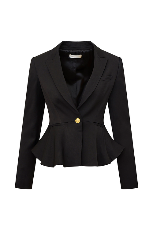 Pantonia Wool-Blend Peplum Blazer