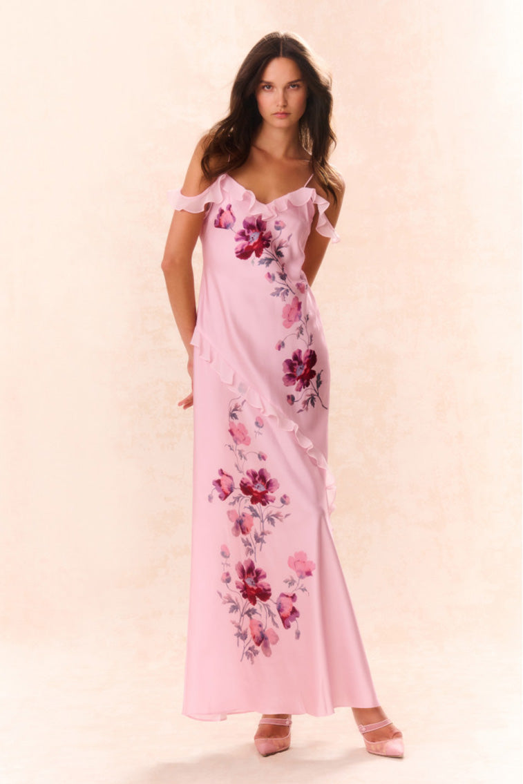 Parisa Silk Floral Maxi Dress