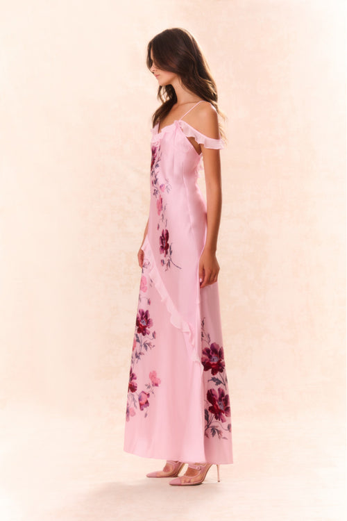 Parisa Silk Floral Maxi Dress