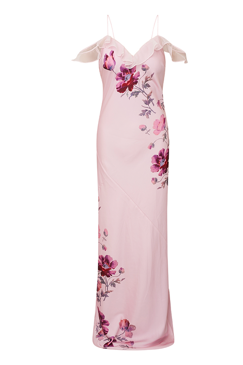 Parisa Silk Floral Maxi Dress