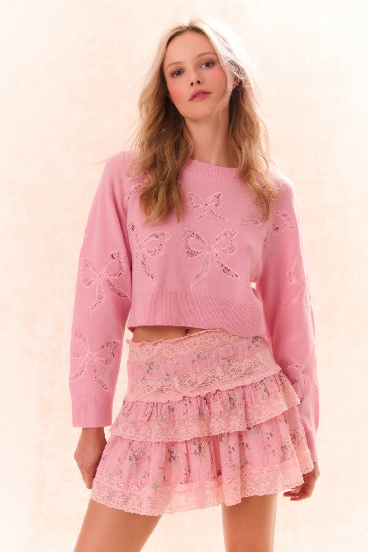 Parson Pullover Bow Print Pullover